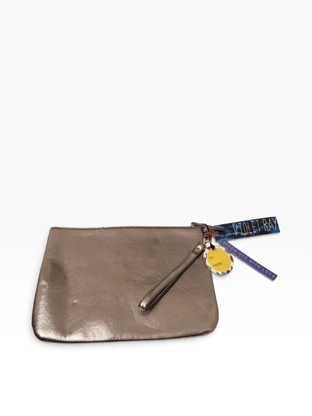 Violet Ray Pewter Metallic I’m Kind of a Big Deal Clutch Wristlet NWT - Picture 2 of 10